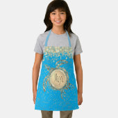 Glittery Gold Turtle on Blue Schort (Insitu)