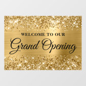 Glittery Gold Welkom bij de grote opening Raamsticker (Vel)