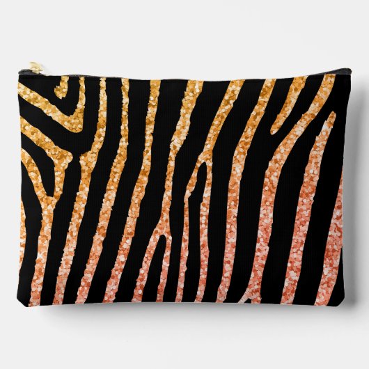 Glittery Gold Zebra Stripes Patroon Etui (Voorkant)