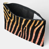 Glittery Gold Zebra Stripes Patroon Etui (Open)