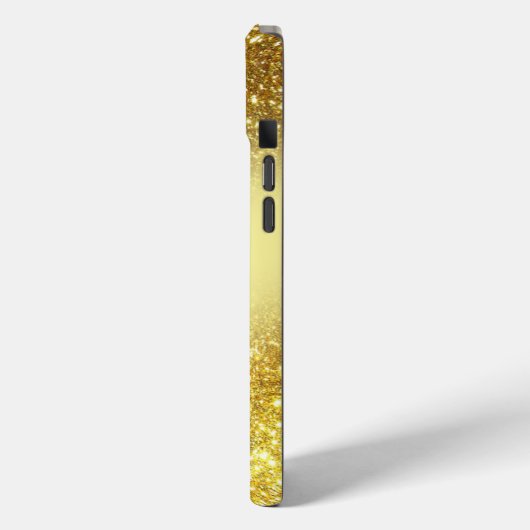 Glittery Golden gepersonaliseerd Case-Mate iPhone Case (Achterkant / Links)