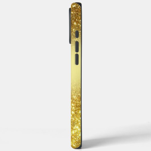 Glittery Golden gepersonaliseerd Case-Mate iPhone Case (Achterkant / Links)