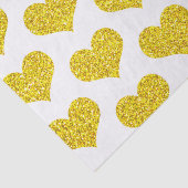 Glittery Golden Heart Pattern Weddings Feestdagen Tissuepapier (Detail)