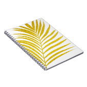 Glittery Golden Palm Tree Cute Tropical Gift Favor Notitieboek (Rechterzijde)
