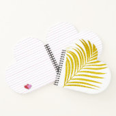 Glittery Golden Palm Tree Tropical Gift Favor Cute Notitieboek (Binnen)