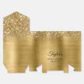 Glittery Goud Glam Sweet Sixteen Bedankdoosjes (Ongevouwen)