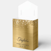 Glittery Goud Glam Sweet Sixteen Bedankdoosjes (Open)