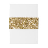 Glittery Gouden Folie Digitale Kunst Uitnodigingen Wikkel (Achterkant Voorbeeld)