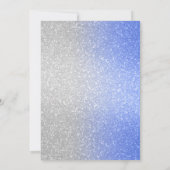 Glittery Gradient Bat Mitzvah Blue Kaart (Achterkant)