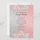 Glittery Gradient Bat Mitzvah Coral Kaart (Voorkant)
