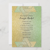 Glittery Gradient Bat Mitzvah Mint Kaart (Voorkant)