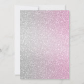 Glittery Gradient Bat Mitzvah Pink Kaart (Achterkant)
