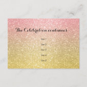 Glittery Gradient Party Kaart Coral (Voorkant)