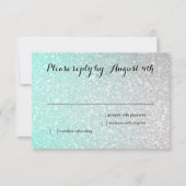Glittery Gradient RSVP Aqua (Voorkant)