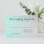 Glittery Gradient RSVP Aqua (Staand voorkant)
