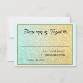Glittery Gradient RSVP Aqua Gold (Voorkant)