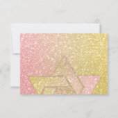 Glittery Gradient RSVP Coral (Achterkant)