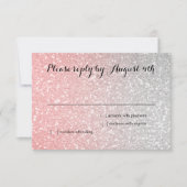 Glittery Gradient RSVP Coral (Voorkant)