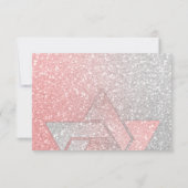 Glittery Gradient RSVP Coral (Achterkant)