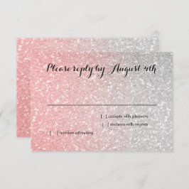 Glittery Gradient RSVP Coral