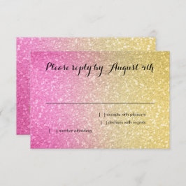 Glittery Gradient RSVP Hot Pink