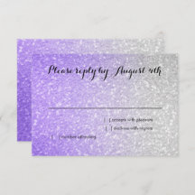 Glittery Gradient RSVP Paars