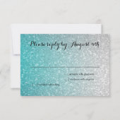 Glittery Gradient RSVP Turquoise (Voorkant)