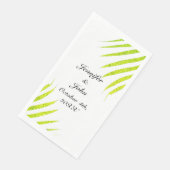 Glittery Green Gold Tropical Palm Leaf Weddings Servet (Hoek)