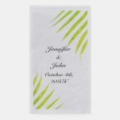 Glittery Green Gold Tropical Palm Weddings Silver Servet (Voorkant)