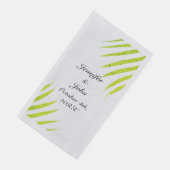 Glittery Green Gold Tropical Palm Weddings Silver Servet (Hoek)