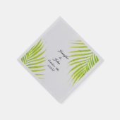 Glittery Green Gold Tropical Palm Weddings Silver Servet (Hoek)