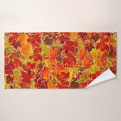 Glittery Herfst Maple Leaves Badhanddoek (Badhanddoek)