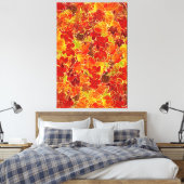Glittery Herfst Maple Leaves Canvas Afdruk (Insitu (Slaapkamer))