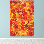Glittery Herfst Maple Leaves Canvas Afdruk (Insitu (Houten vloer))