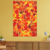 Glittery Herfst Maple Leaves Canvas Afdruk (Insitu (Woonkamer))