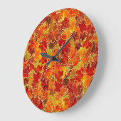 Glittery Herfst Maple Leaves Grote Klok (Hoek)