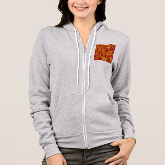 Glittery Herfst Maple Leaves Hoodie (Voorkant)