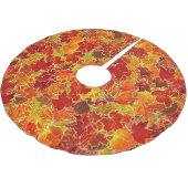 Glittery Herfst Maple Leaves Kerstboom Rok (Gekanteld)