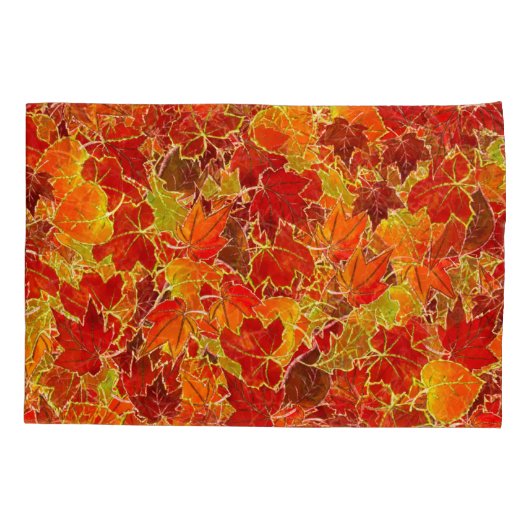 Glittery Herfst Maple Leaves Kussensloop (Achterkant)