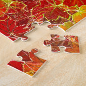 Glittery Herfst Maple Leaves Legpuzzel (Zijkant)