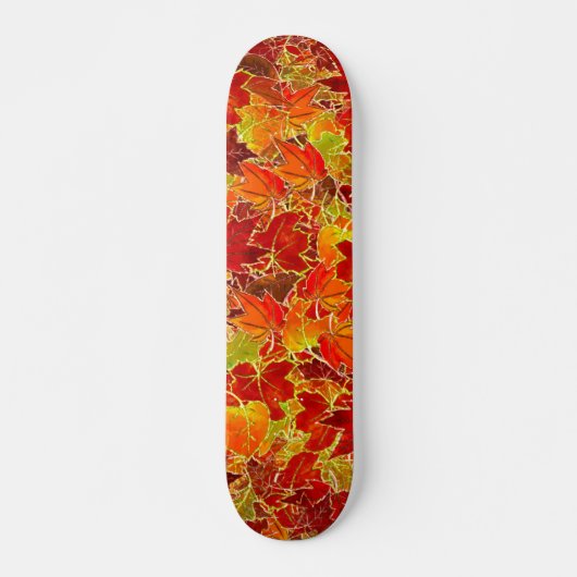 Glittery Herfst Maple Leaves Persoonlijk Skateboard (Voorkant)