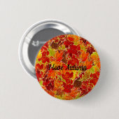 Glittery Herfst Maple Leaves Ronde Button 5,7 Cm (Voorkant /achterkant)