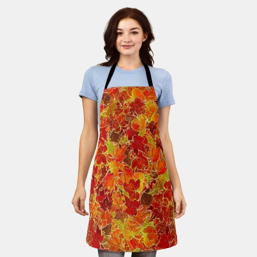 Glittery Herfst Maple Leaves Schort (Gedragen)