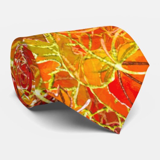 Glittery Herfst Maple Leaves Stropdas (Opgerold)