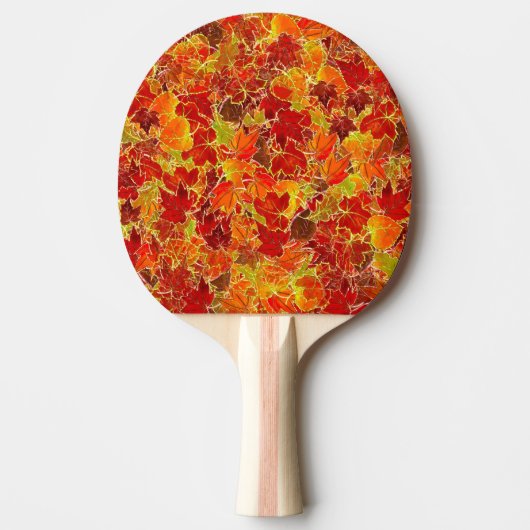 Glittery Herfst Maple Leaves Tafeltennisbatje (Voorkant)