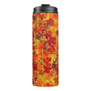 Glittery Herfst Maple Leaves Thermosbeker
