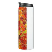 Glittery Herfst Maple Leaves Thermosbeker (Geroteerd rechts)