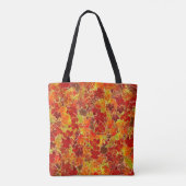 Glittery Herfst Maple Leaves Tote Bag (Achterkant)