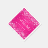Glittery Hot Pink 50th Verjaardag Servet (Hoek)