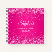 Glittery Hot Pink Ombre 50e verjaardag Gast